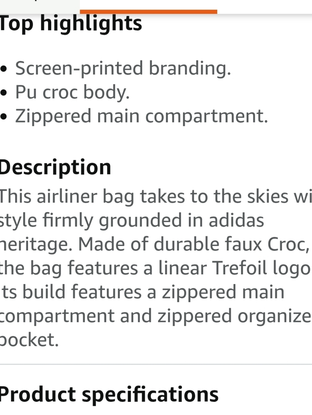 Adidas Originals Airliner Tote Bag- Black Croc/White - Picture 9 of 14